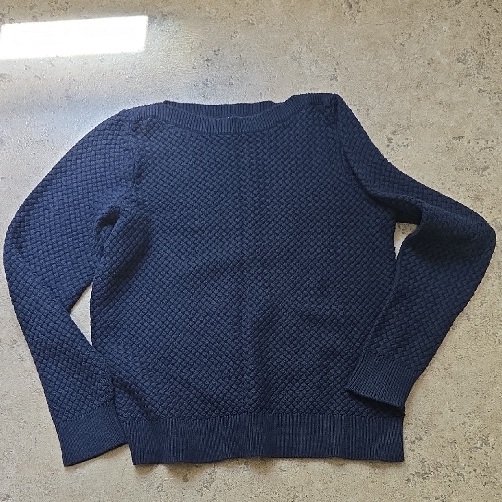LL Bean Basket Weave Cotton Sweater